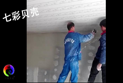 砂漿噴涂機工地施工，掛網(wǎng)砂漿噴涂(圖文)